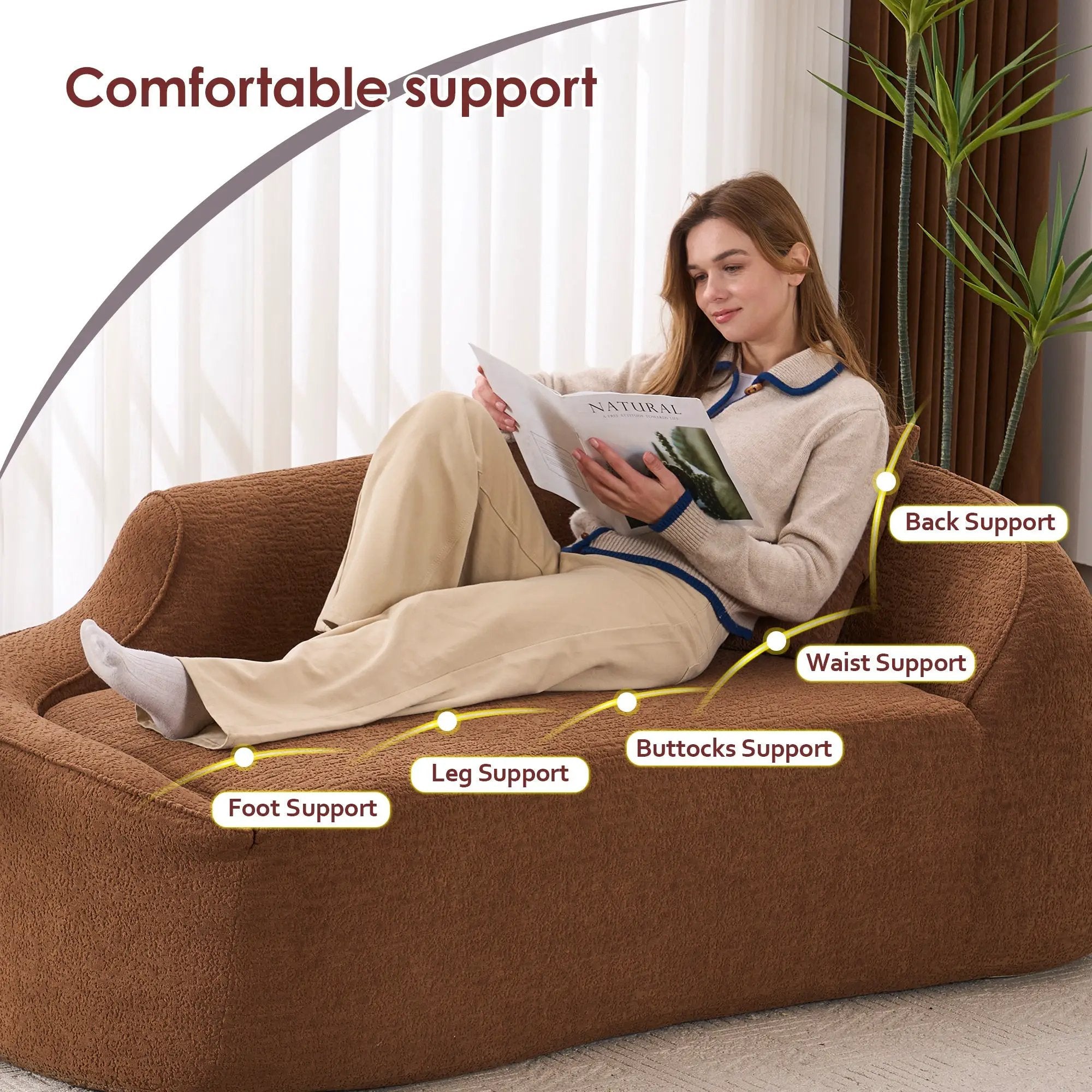 LY-048 Compression Curved Chaise Longue Chair by HouseOfZazla