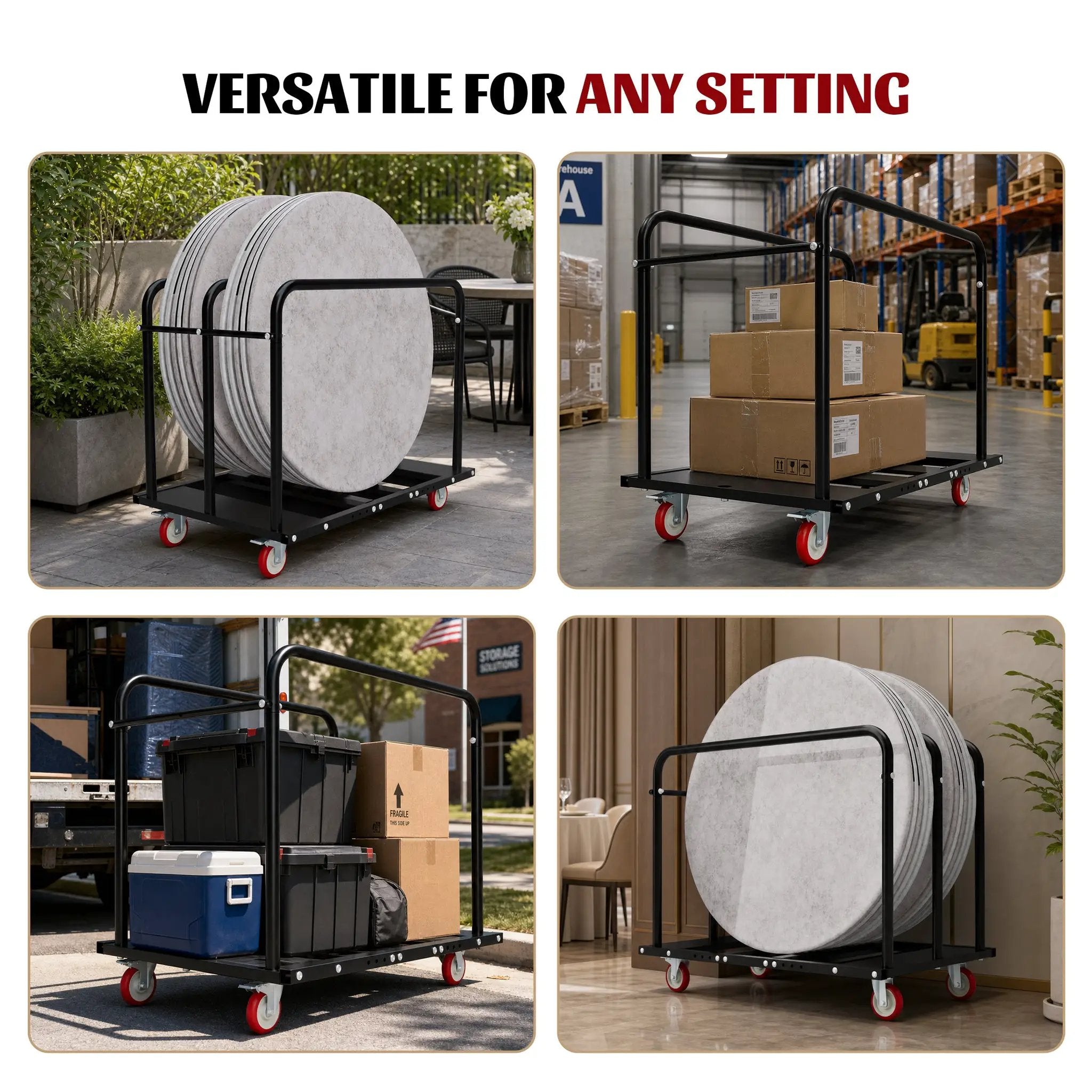 1000LBS Heavy Duty 2-in-1 Table Dolly by HouseOfZazla