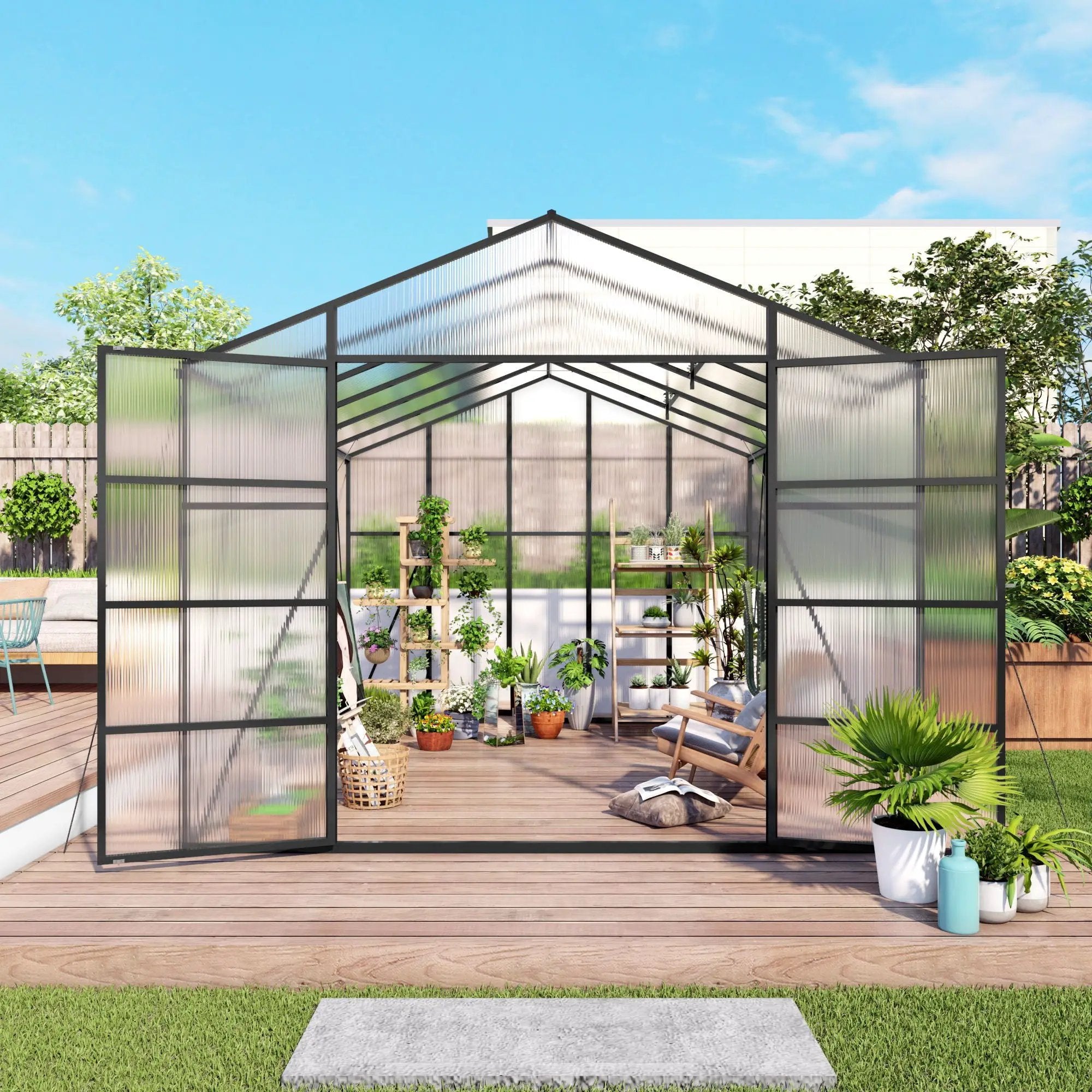 Gain Height Windproof house All Season Outdoor Garden Shelter by HouseOfZazla