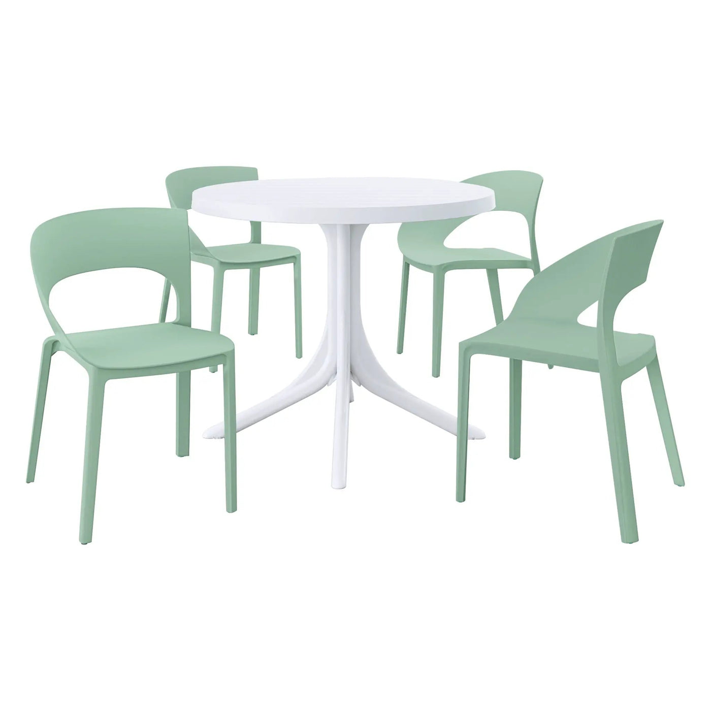 4 Piece Set Of Modern Designed Single Chairs With Round Table by HouseOfZazla