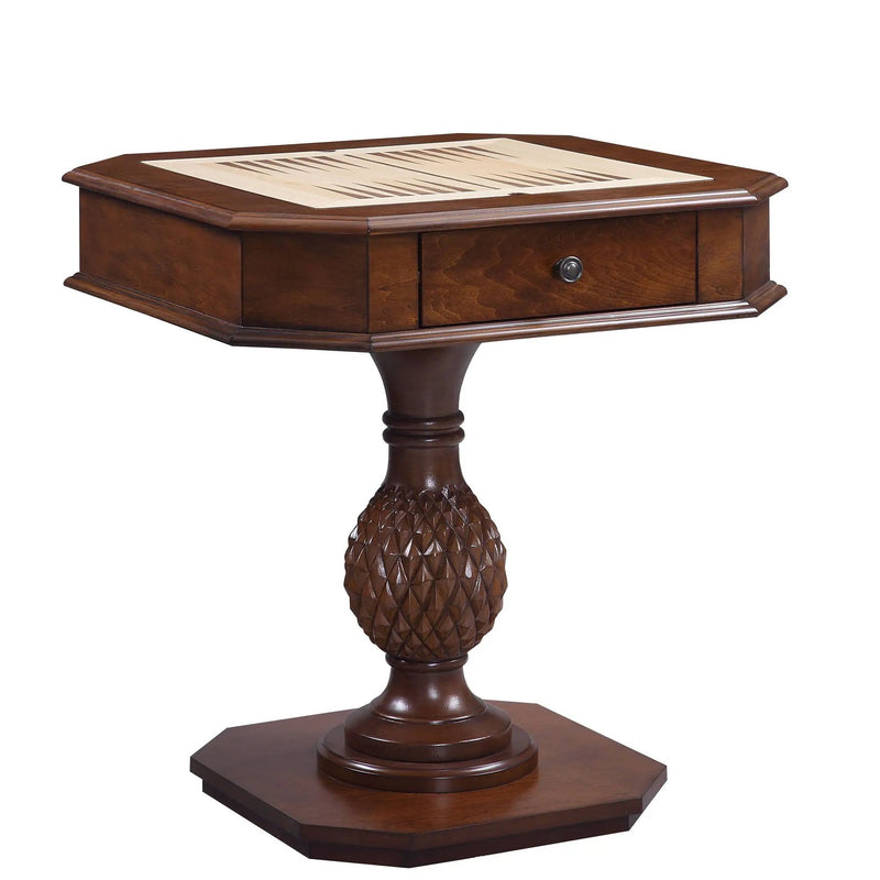 Bishop - Reversible Chess Checker Game Table With Game Tray (Chess Fingures Not Included) - Cherry by Unique Piece Furniture