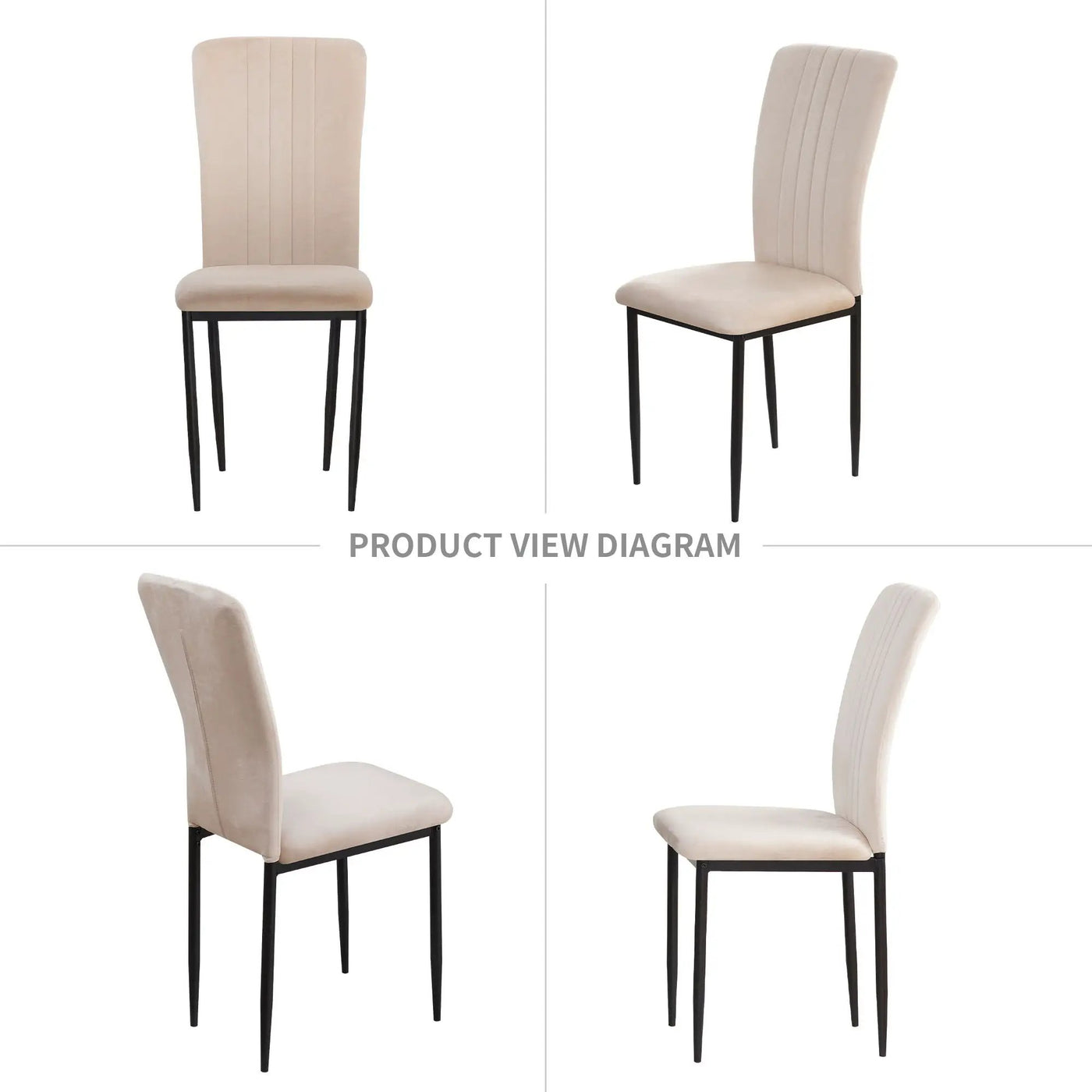 Velvet Dining Chairs For Dining Room (Set of 4) by Unique Piece Furniture
