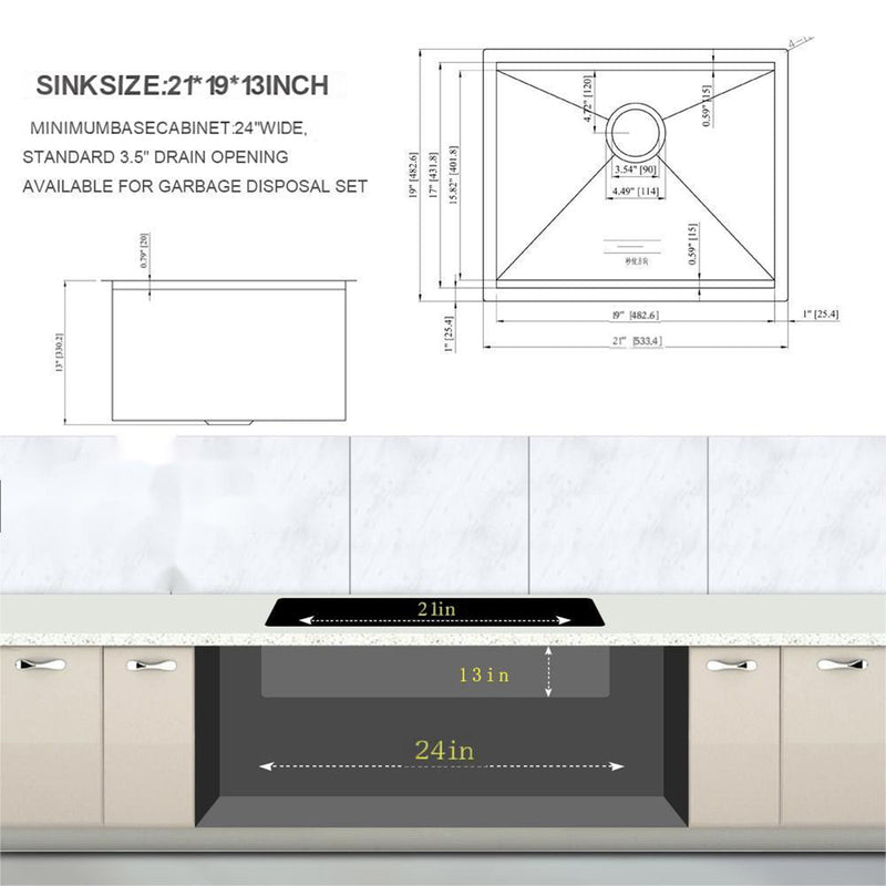 Laundry Workstation Undermount Utility Sink, Deep Single Bowl by HouseOfZazla