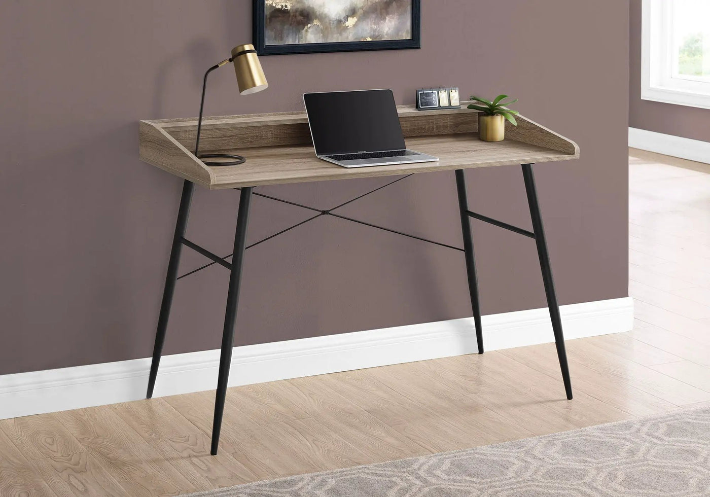Computer Desk For Home Office, Sturdy Construction, Storage Shelves by Unique Piece Furniture