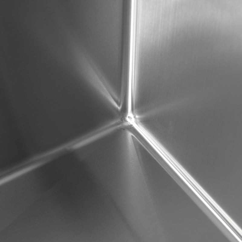 Stainless Steel Kitchen Sink, 33"x22" Single Bowl, Overmount Handmade Sink in Brushed by HouseOfZazla