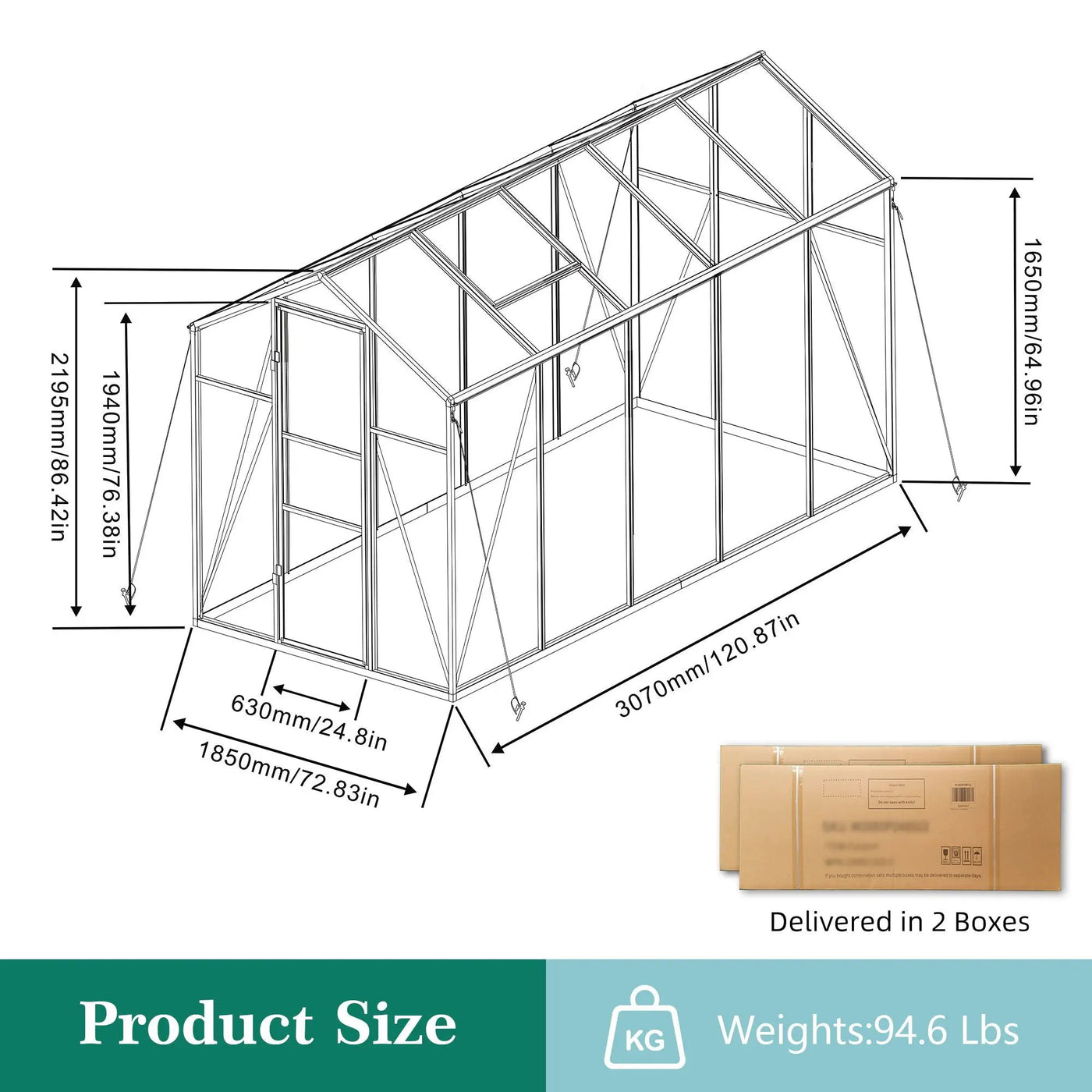 Gain Height Windproof Greenhouse With Raised Base by HouseOfZazla