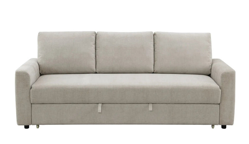 Leira Beige Linen Pull Out Sleeper by HouseOfZazla