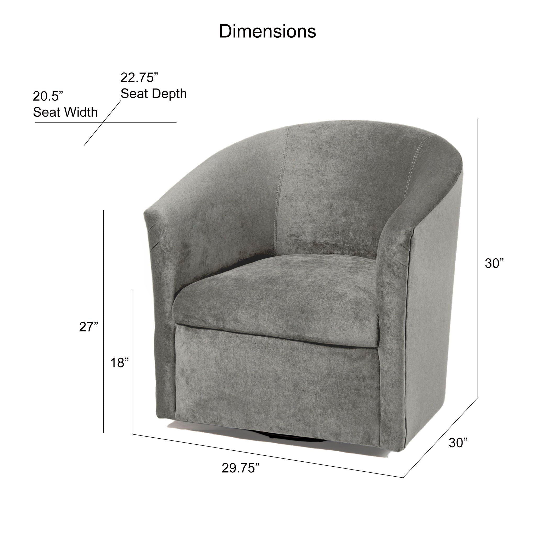 Eden - Swivel Chair With Upholstery And Hardwood Frame by HouseOfZazla