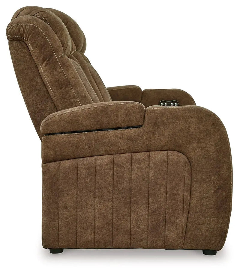 Wolfridge - Power Reclining Sofa With Adj Headrest - Brindle by Unique Piece Furniture