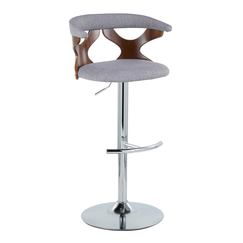 Gardenia - Mid Century Modern Adjustable Barstool With Swivel With Rounded T Footrest (Set of 2) by Unique Piece Furniture