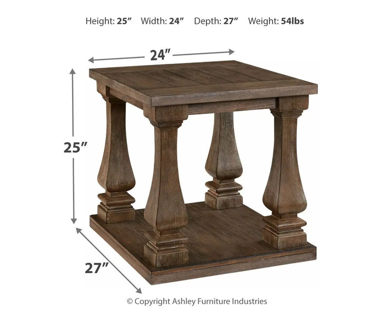 Johnelle - Rectangular End Table - Gray by Unique Piece Furniture