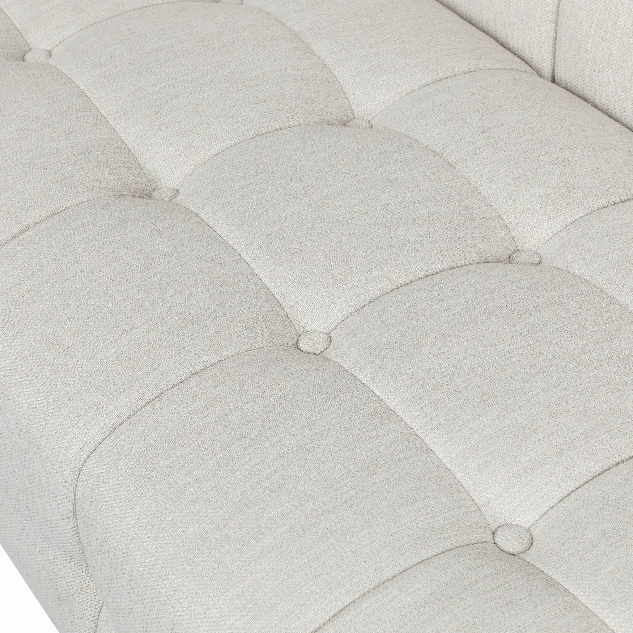 Contemporary Mid-Century Charm 3 Seater Sofa With Button Tufted Waffle Stitching