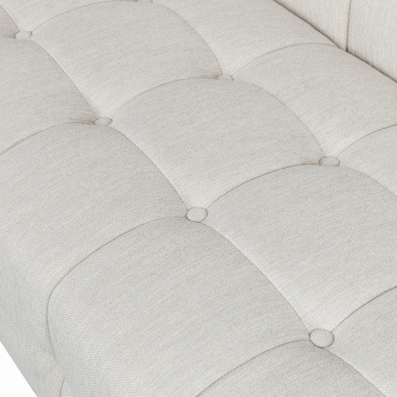Contemporary Mid-Century Charm 3 Seater Sofa With Button Tufted Waffle Stitching