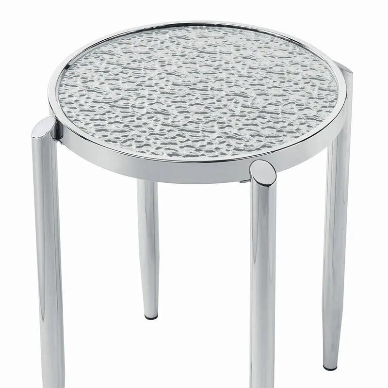 Abbe - End Table - Glass & Chrome by Unique Piece Furniture