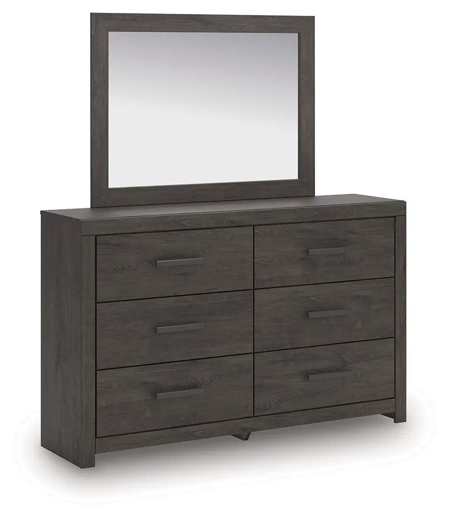 Prendonea - Dresser and Mirror - Charcoal by Unique Piece Furniture