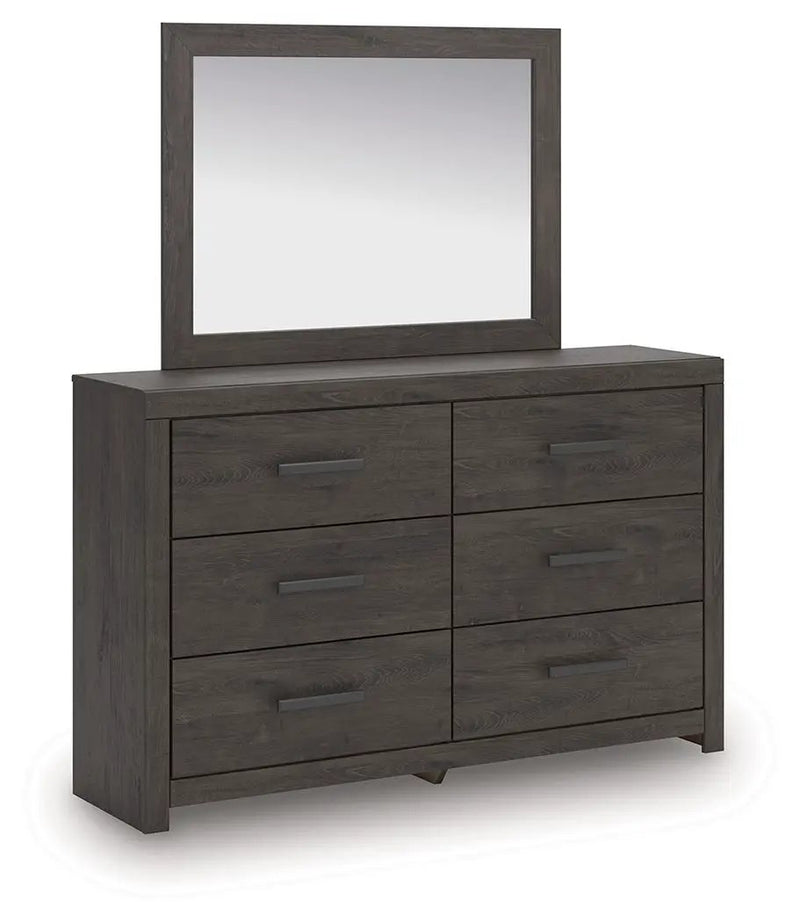 Prendonea - Dresser and Mirror - Charcoal by Unique Piece Furniture
