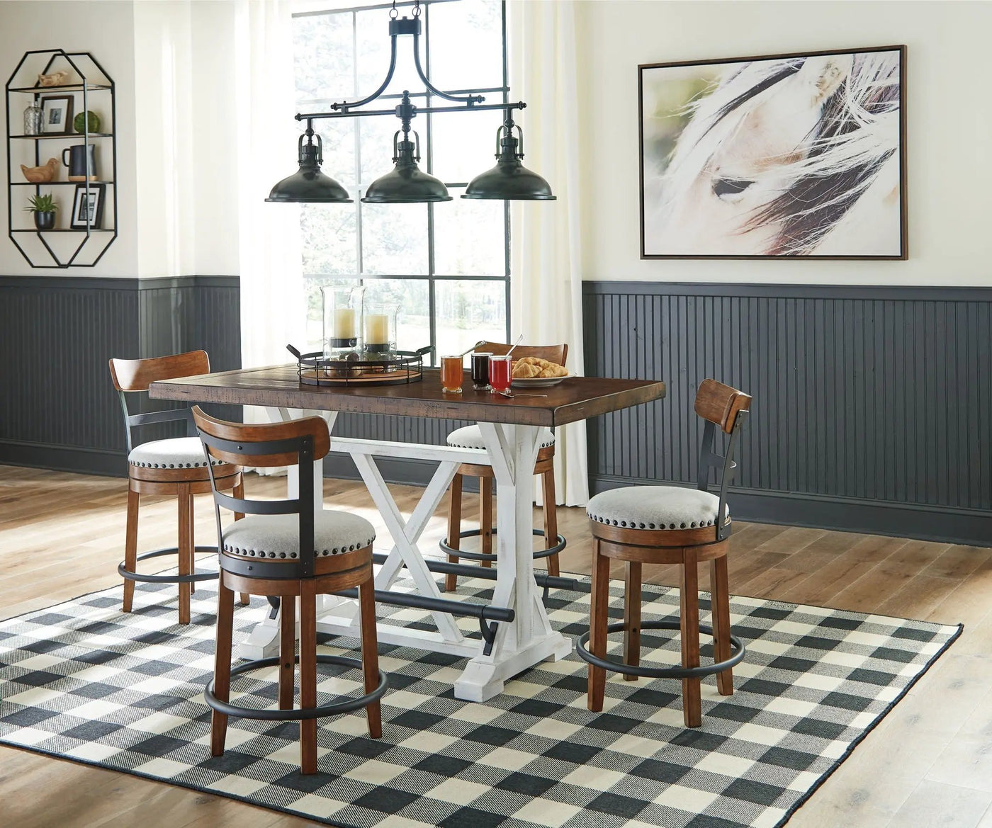 Valebeck - Counter Height Table Set by Unique Piece Furniture