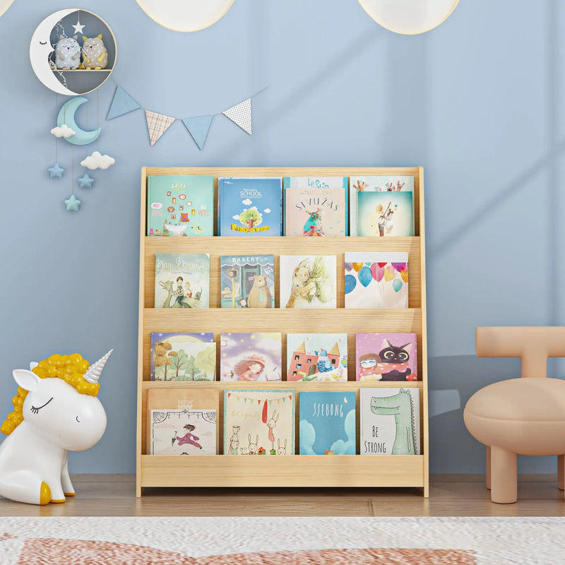4 Tier Bookshelf, Toddler Book Display Shelves by HouseOfZazla