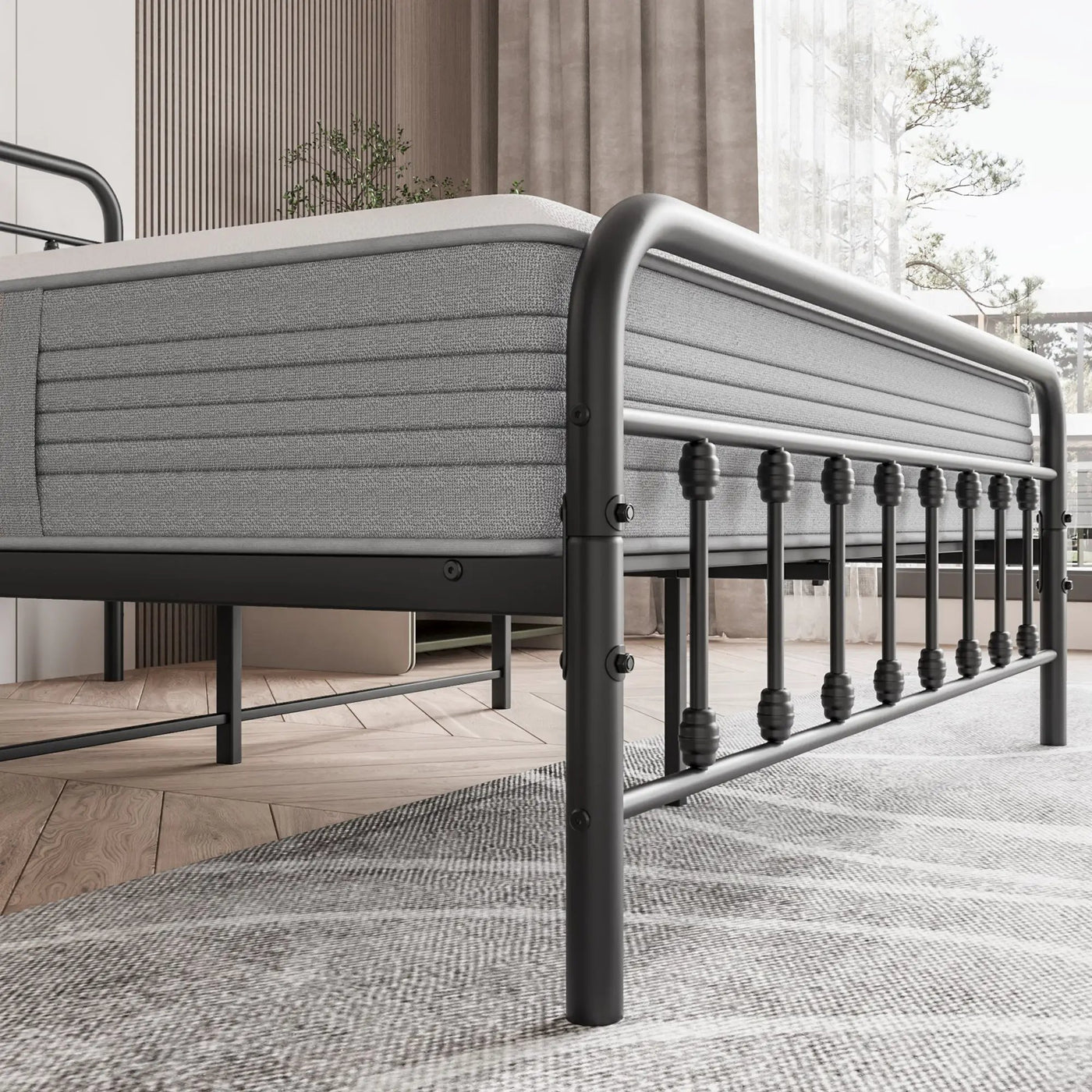 Tara Victorian-Style Steel Bed Frame by HouseOfZazla