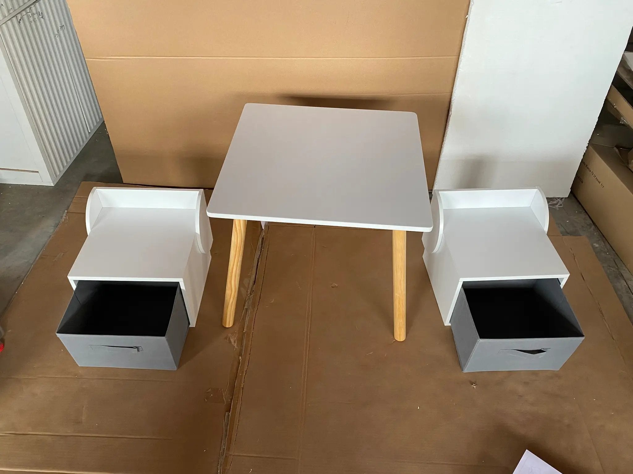 Kids Table and 2 Chair Set with Storage Bins by HouseOfZazla