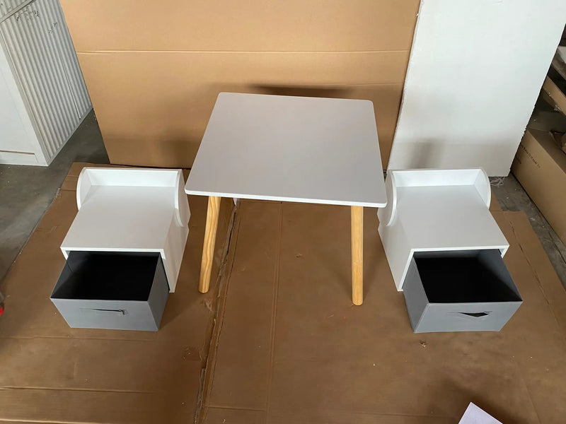 Kids Table and 2 Chair Set with Storage Bins by HouseOfZazla