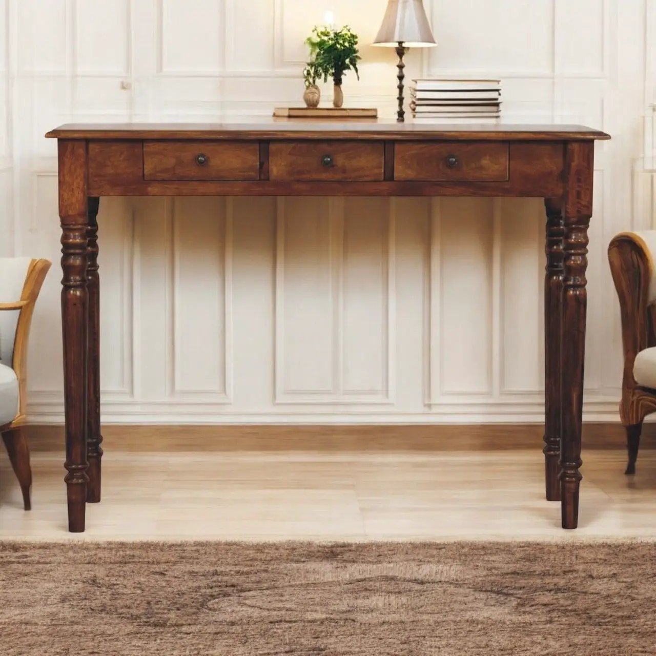 Turned Legs Drawer Console Table by Unique Piece Furniture