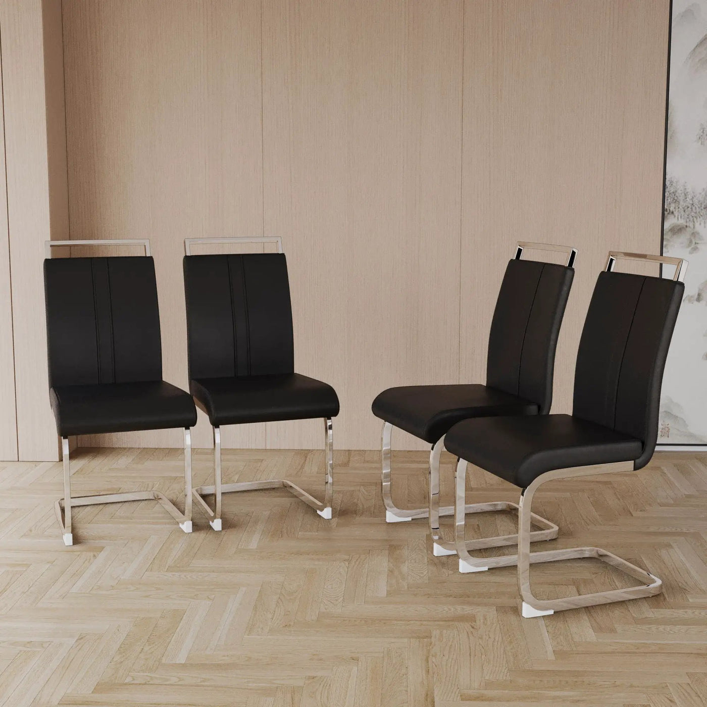 Modern Dining Chairs With Padded Seat, High Back by Unique Piece Furniture