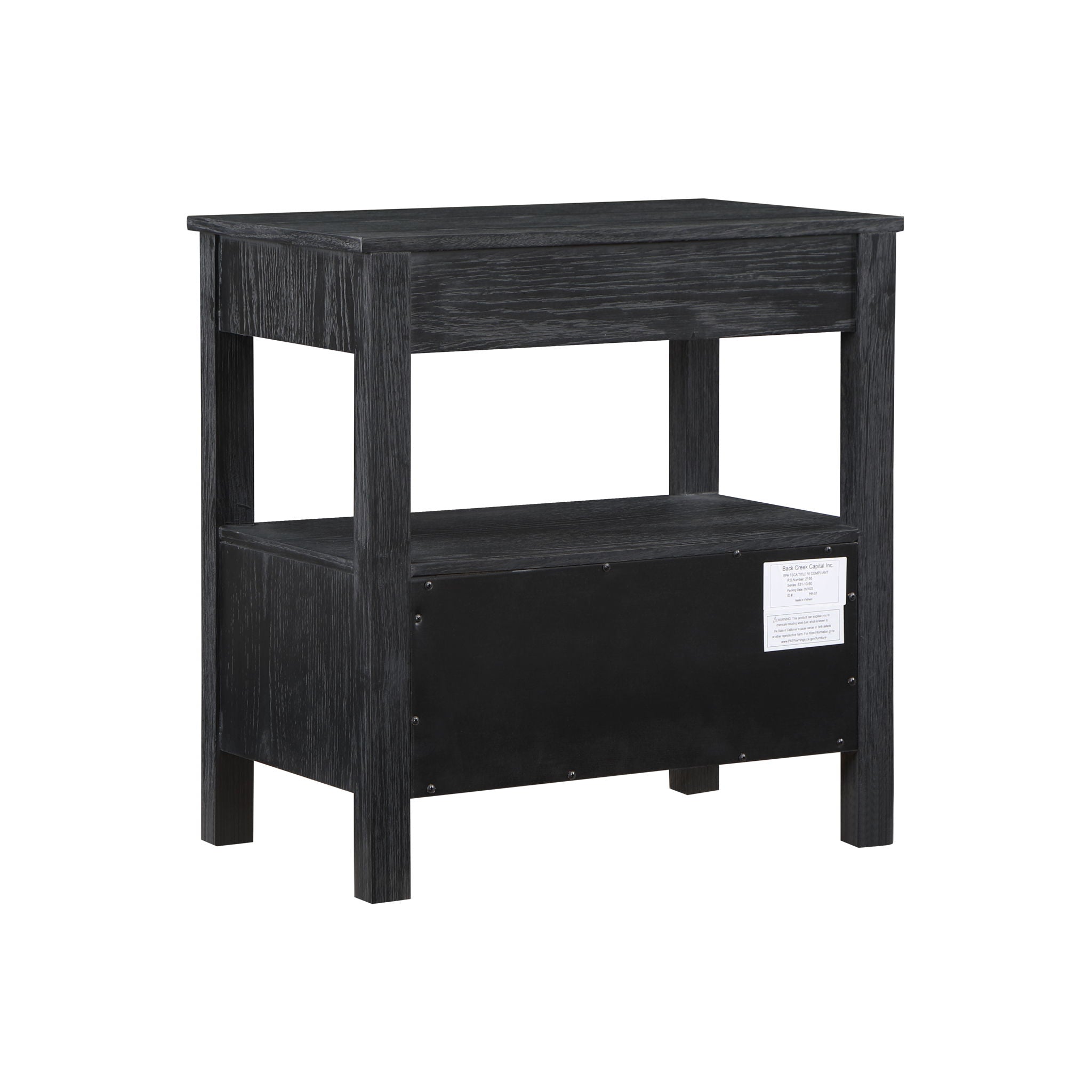 Danielle - 2 Drawer Nightstand - Black by HouseOfZazla