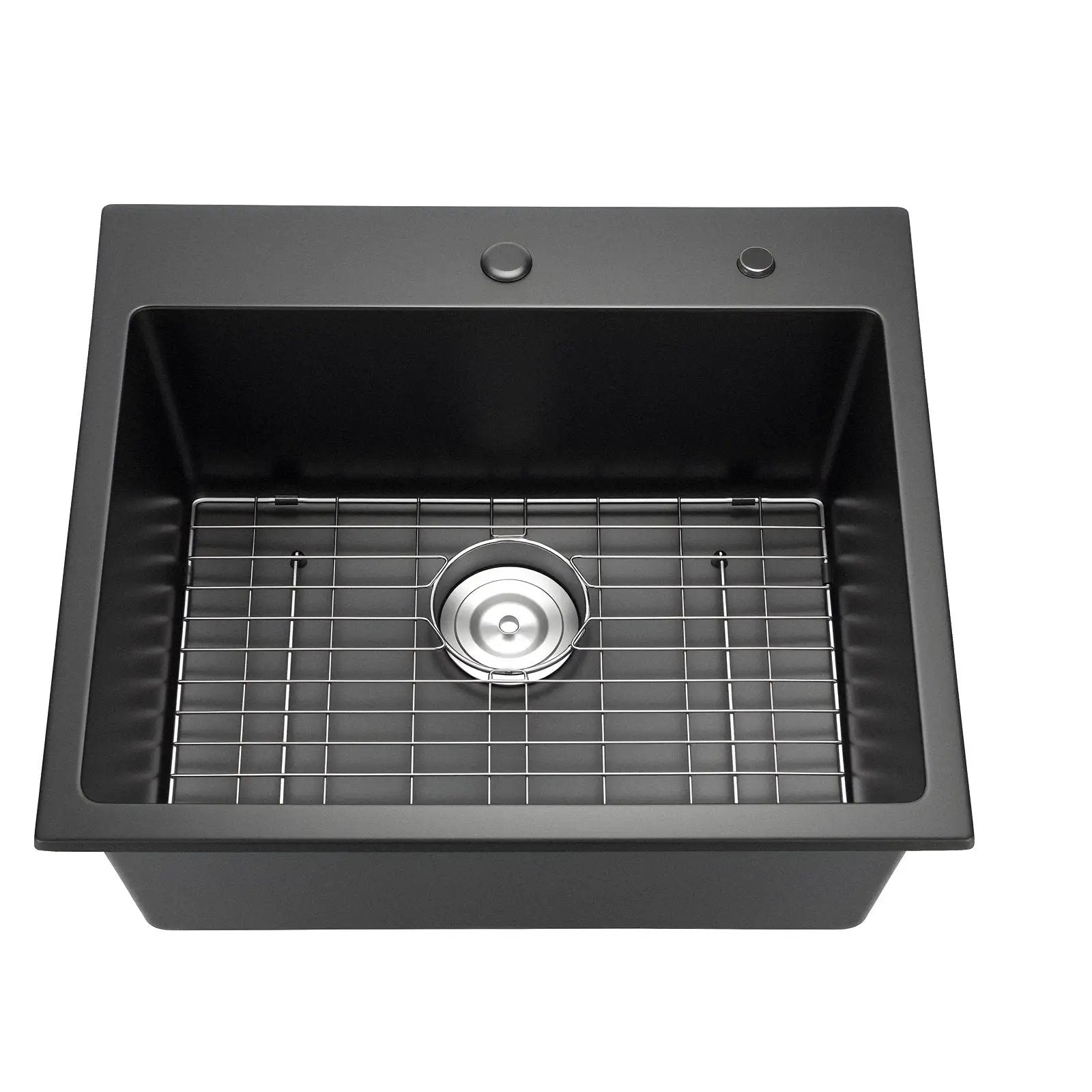 25 Inch Granite Kitchen Sink Top Mount Single Bowl Drop-In Basin for RV Bar by HouseOfZazla