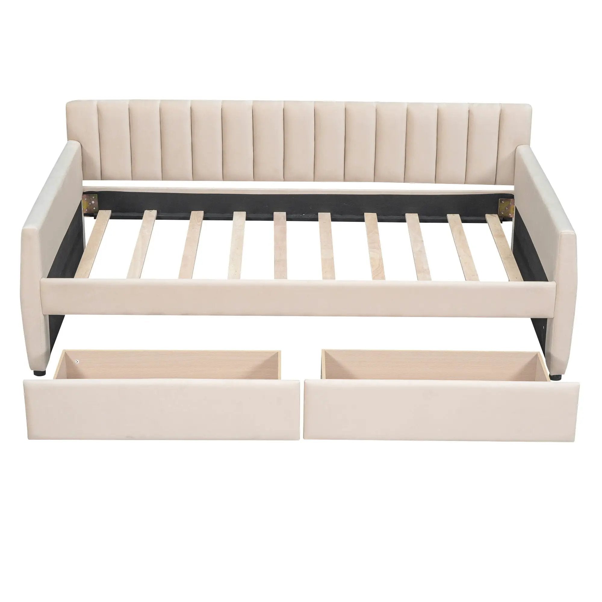 Upholstered Daybed With Slat Support by HouseOfZazla