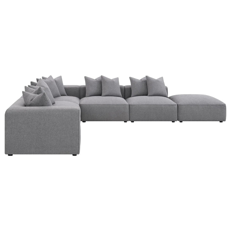 Jennifer 6-piece Upholstered Modular Sectional Grey by Unique Piece Furniture