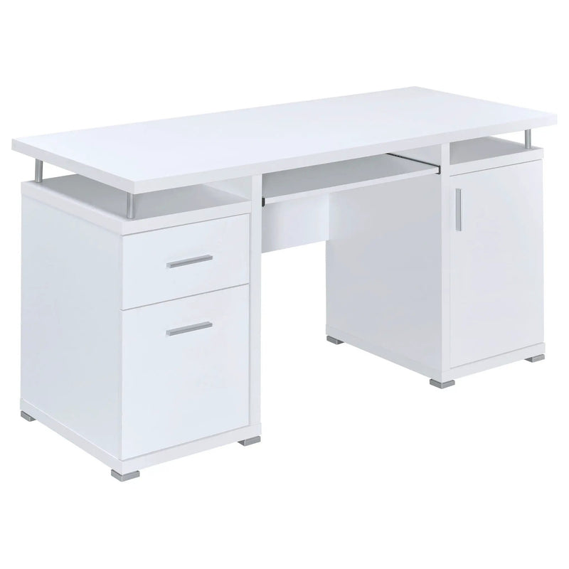Tracy 55-inch 2-drawer Office Computer Desk White by Unique Piece Furniture