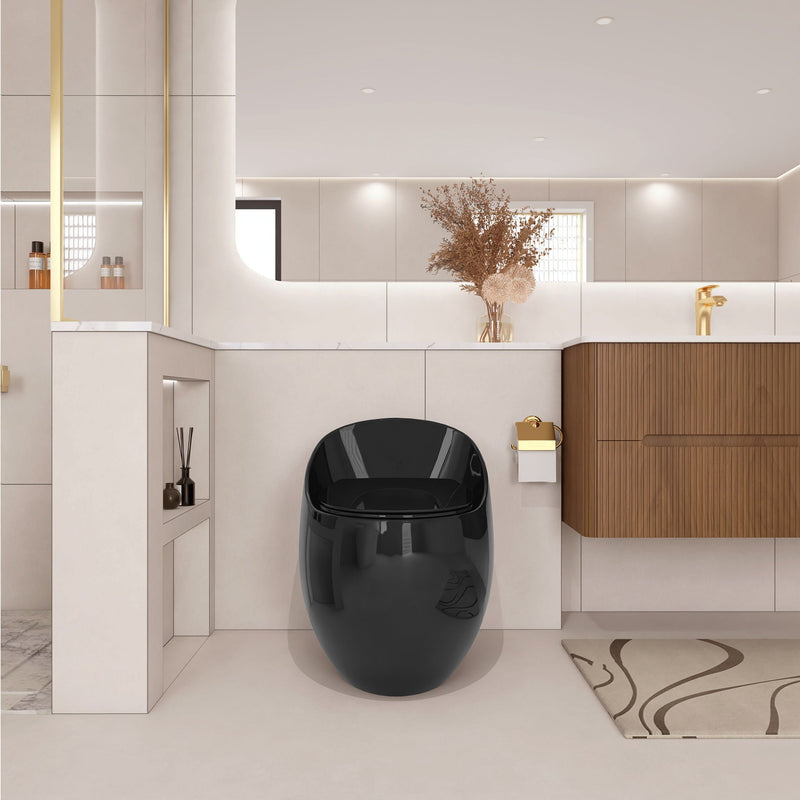 Modern Egg Shape Toilet 1.28 Gpf Single Flush Ceramic by HouseOfZazla
