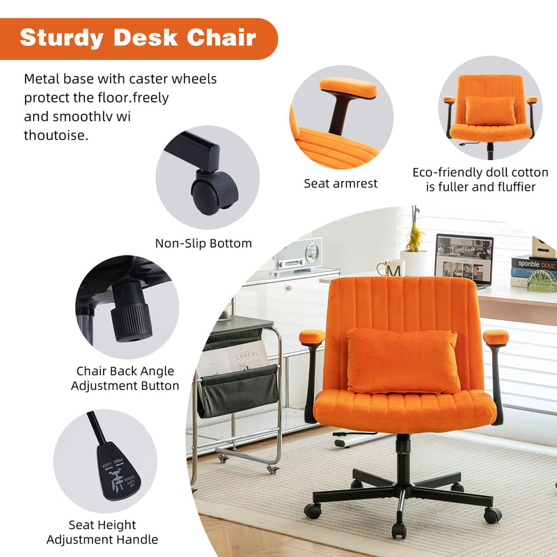 Criss Cross Armrest Office Chair With Wheels by HouseOfZazla