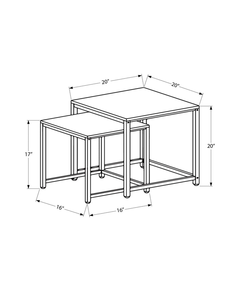 Nesting Table, Space-Saving Design Transitional (Set of 2) by Unique Piece Furniture