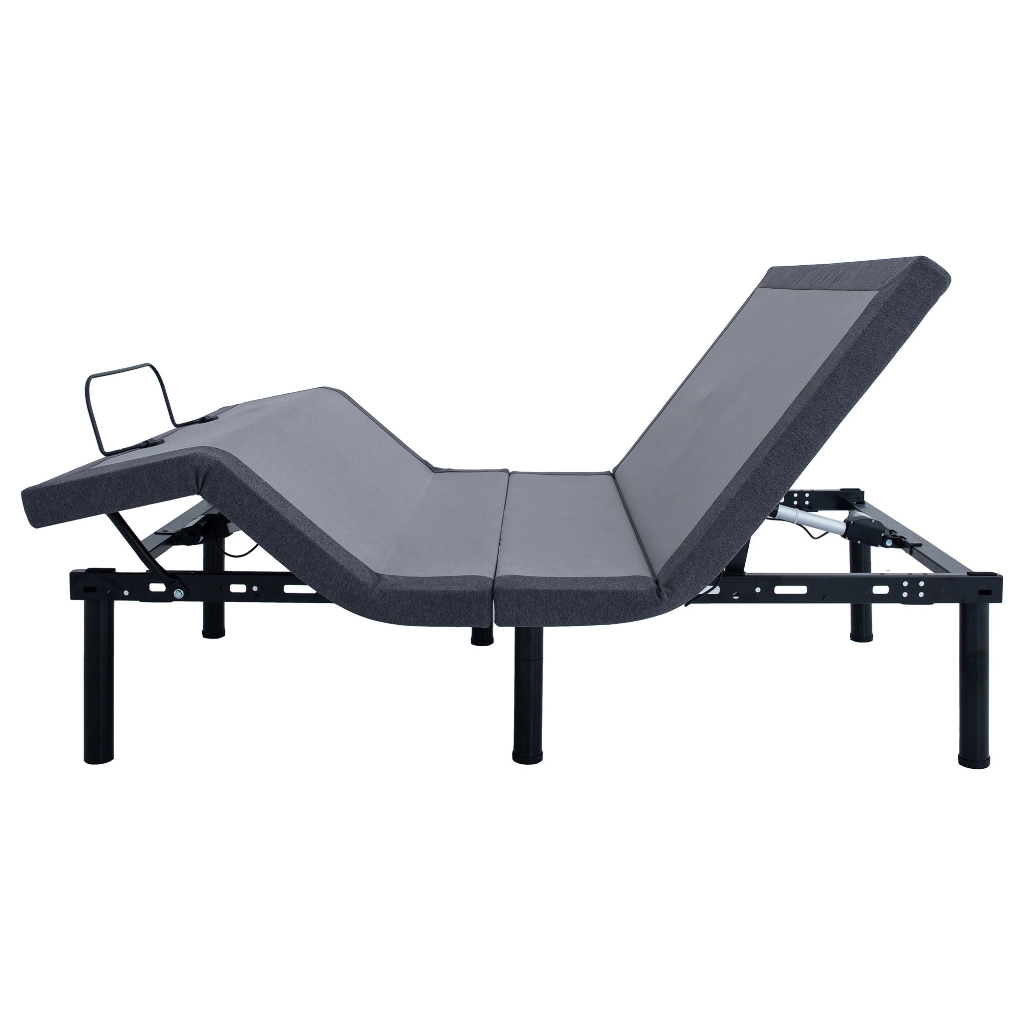 California King Adjustable Bed Base With Ergonomic Support And Wireless Remote Control - Black by HouseOfZazla