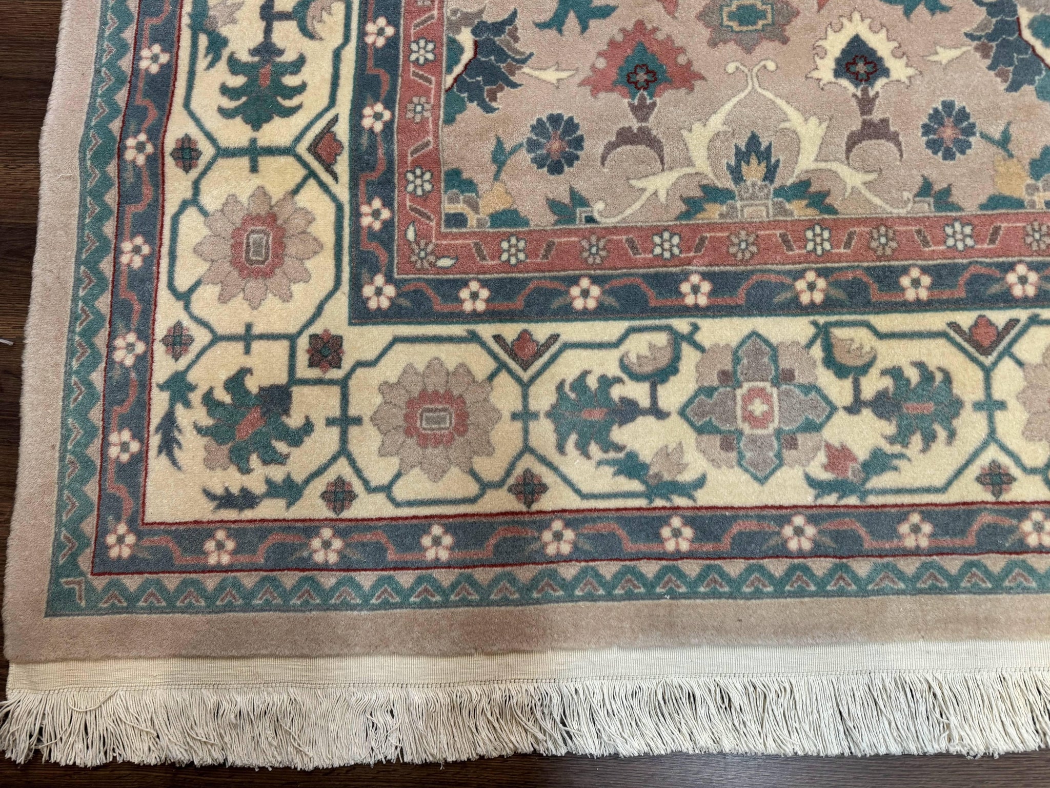 Palace Size Wool Rug 10x18, Sino Persian Kerman Rug, Oversized Hand Knotted Carpet, Light Taupe, Allover Pattern by Jewel Rugs