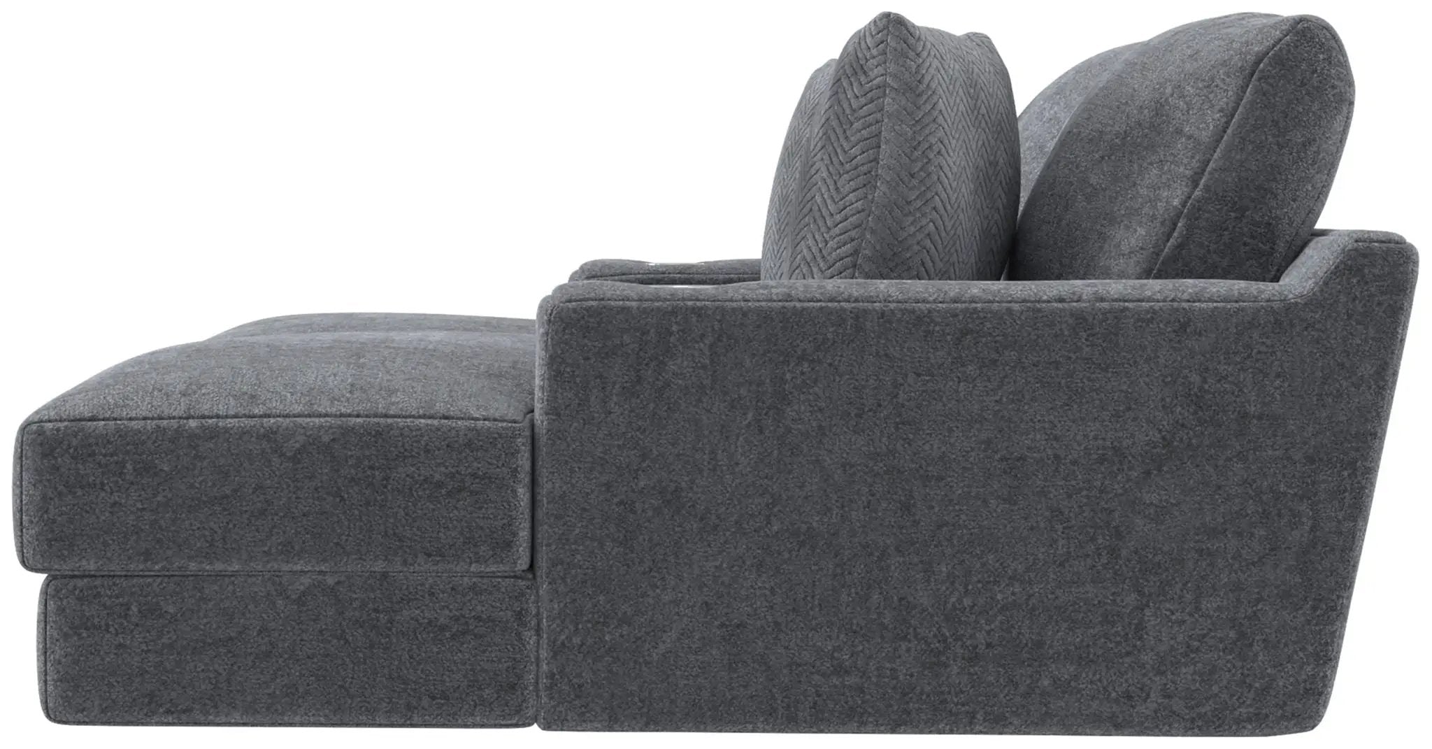 Cozy - 2 Piece Double Wide Chaise With USB Charging Ports by Unique Piece Furniture