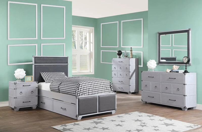 Orchest - Nightstand With USB - Gray by Unique Piece Furniture