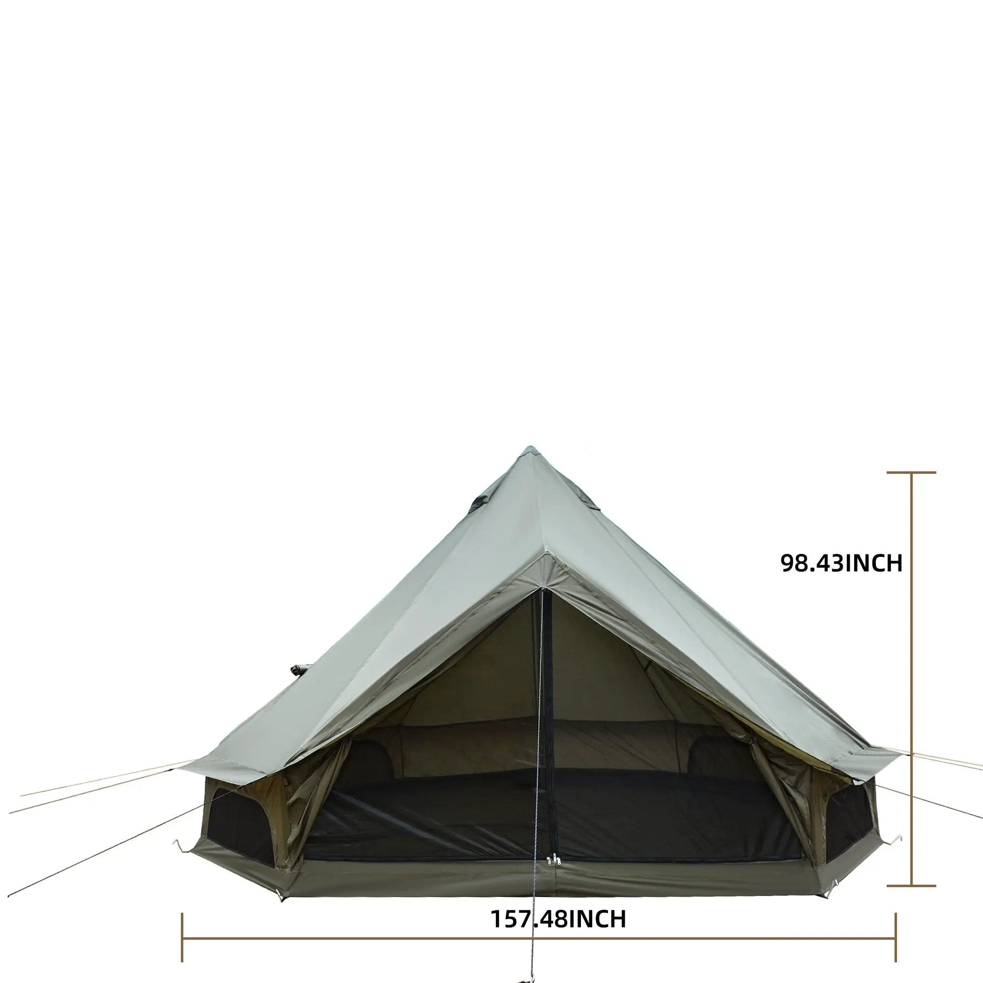 Oxford Bell Tent for Family Camping - Spacious 13.1ft Yurt with Stove Jack by HouseOfZazla