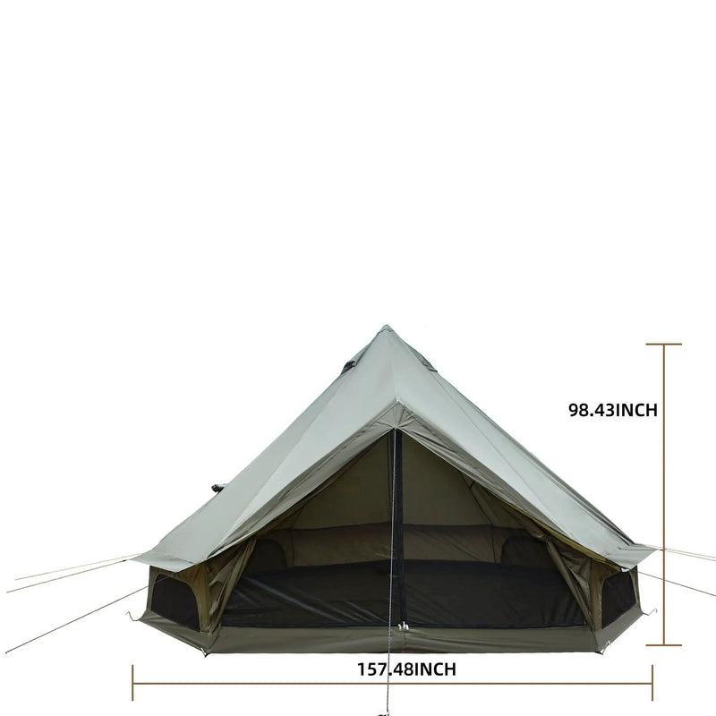 Oxford Bell Tent for Family Camping - Spacious 13.1ft Yurt with Stove Jack by HouseOfZazla
