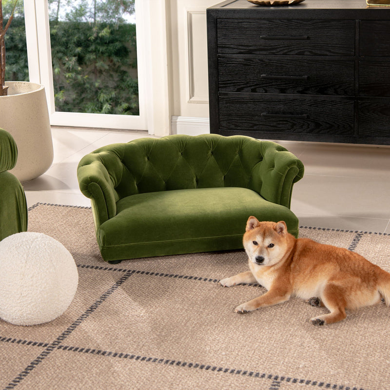 Kiki - Chesterfield Dog Sofa Bed Medium by HouseOfZazla