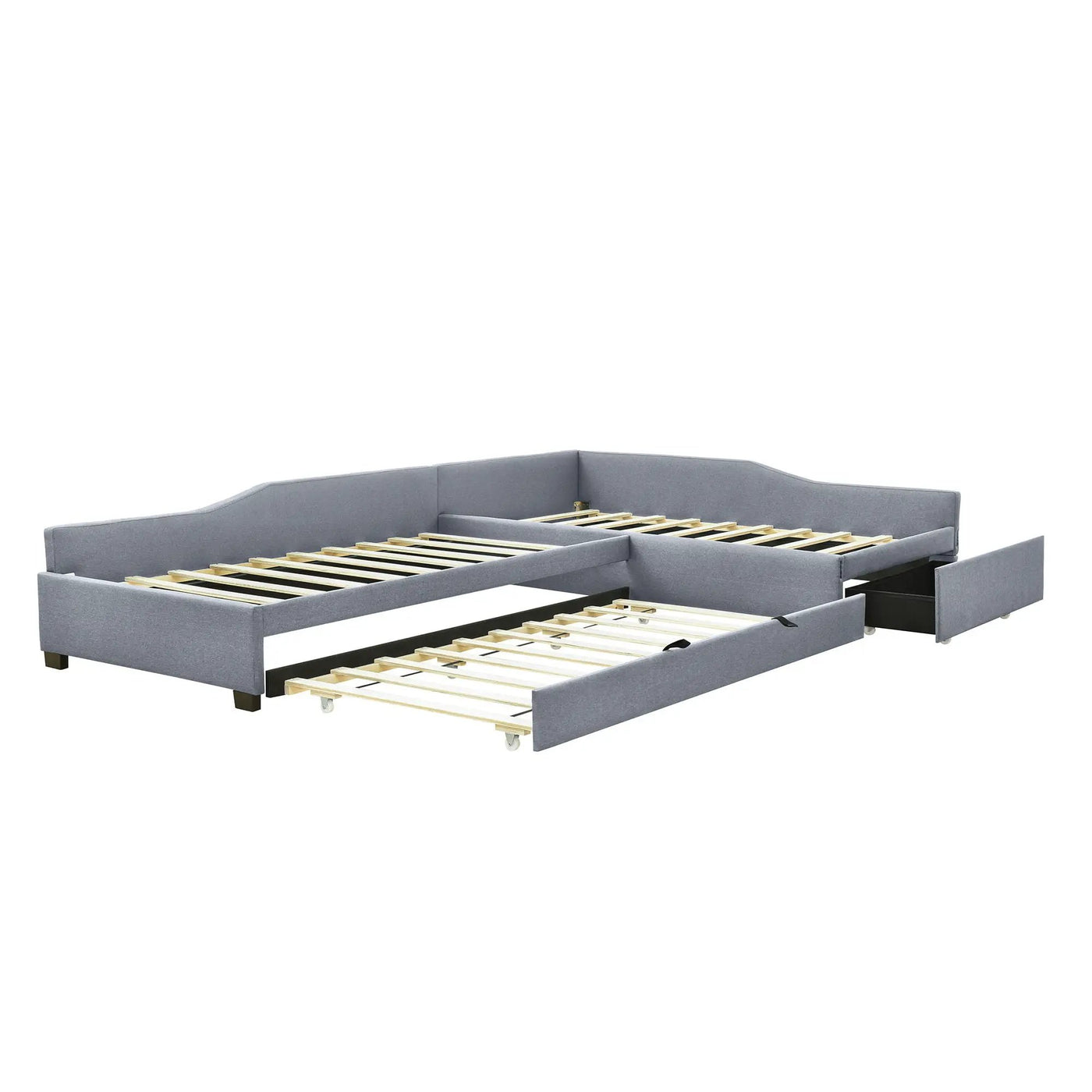 Upholstered Double Daybed With Trundle And Drawer by Unique Piece Furniture