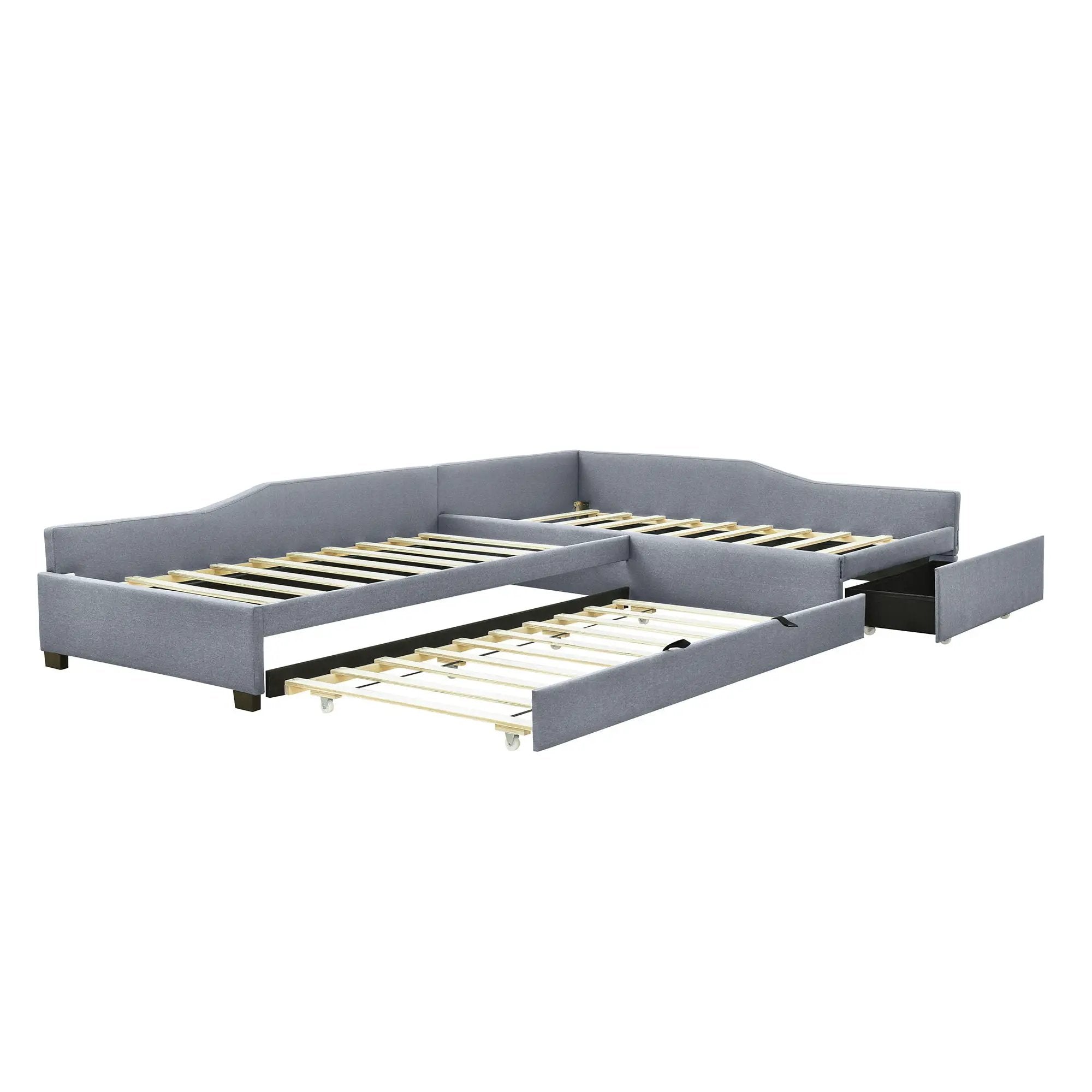 Upholstered Double Daybed With Trundle And Drawer by Unique Piece Furniture