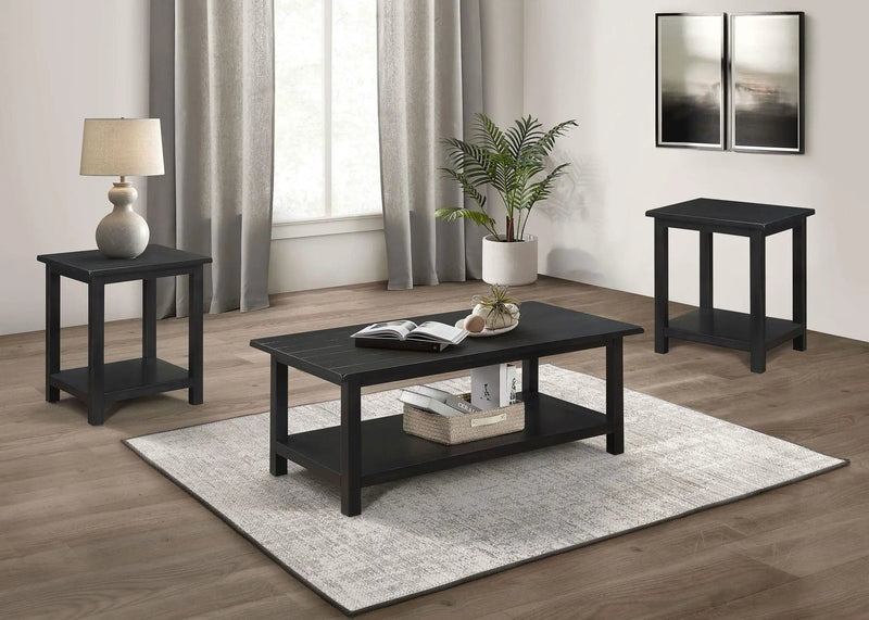 Payne 3-piece Coffee and End Table Set Distressed Java by Unique Piece Furniture