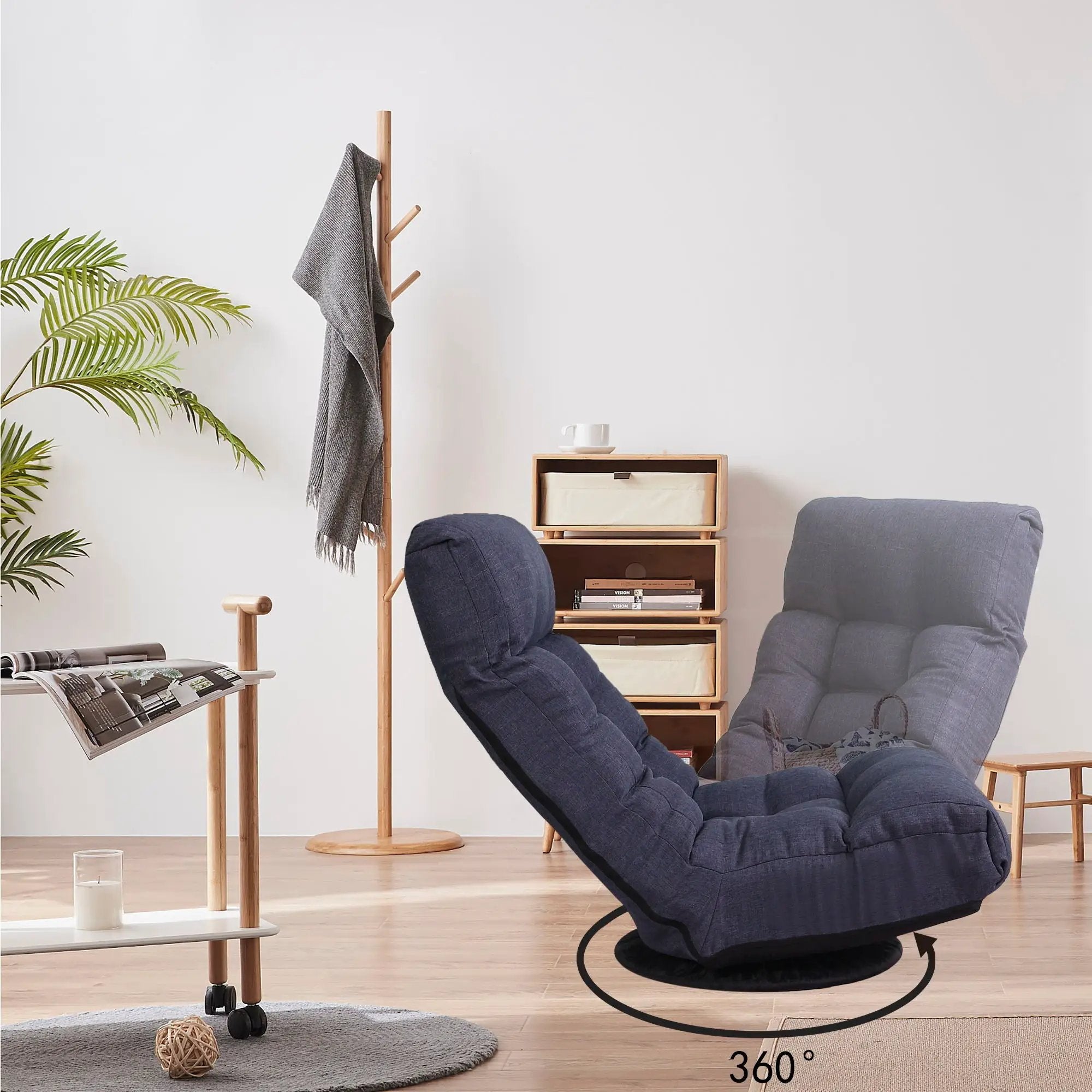 Adjustable Japanese Reclining Floor Chair Sofa With Metal Frame For Living Room by HouseOfZazla