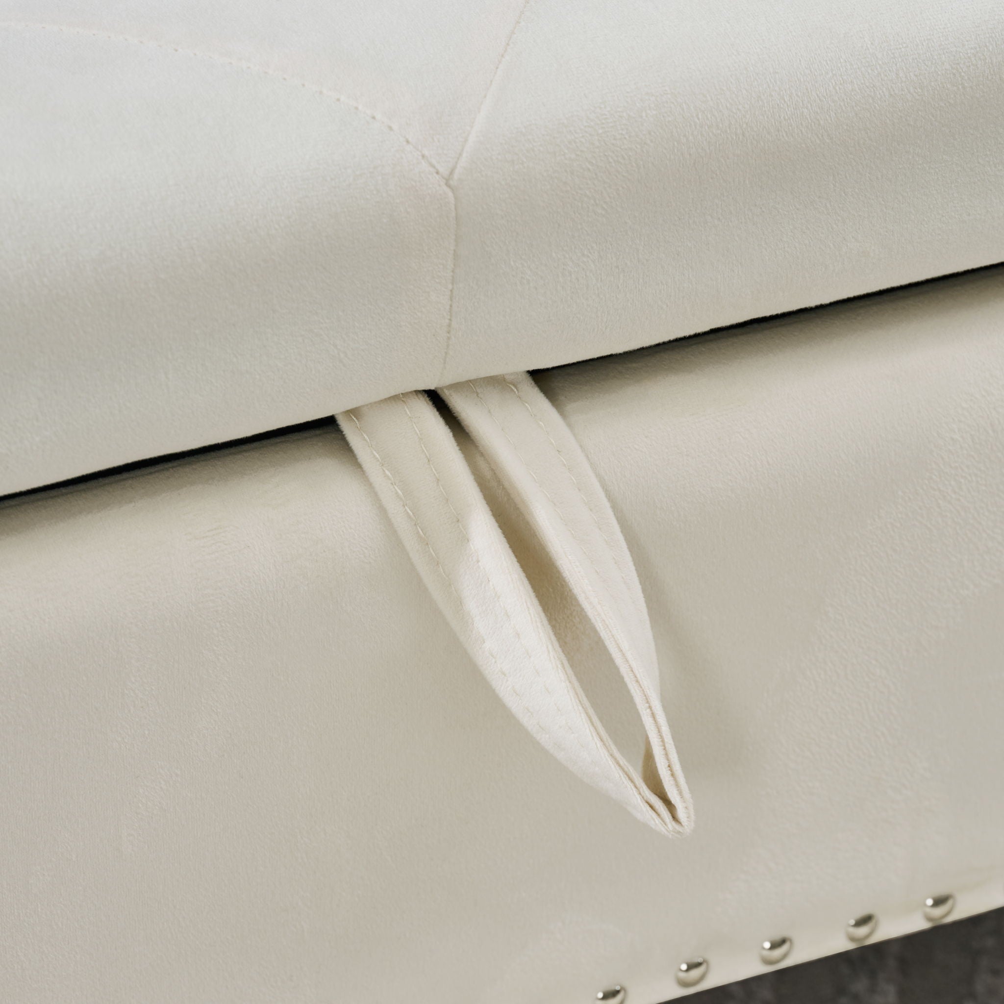 Storage Bench With Crystal Buttons And 1 Pillow For Bedroom by HouseOfZazla