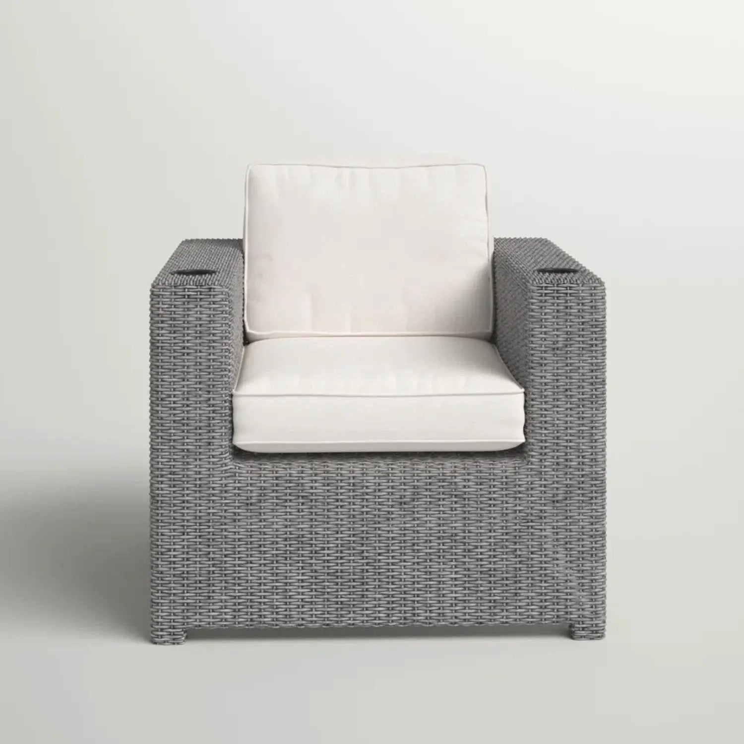Elegant Patio Chair With Cushions - Gray by HouseOfZazla