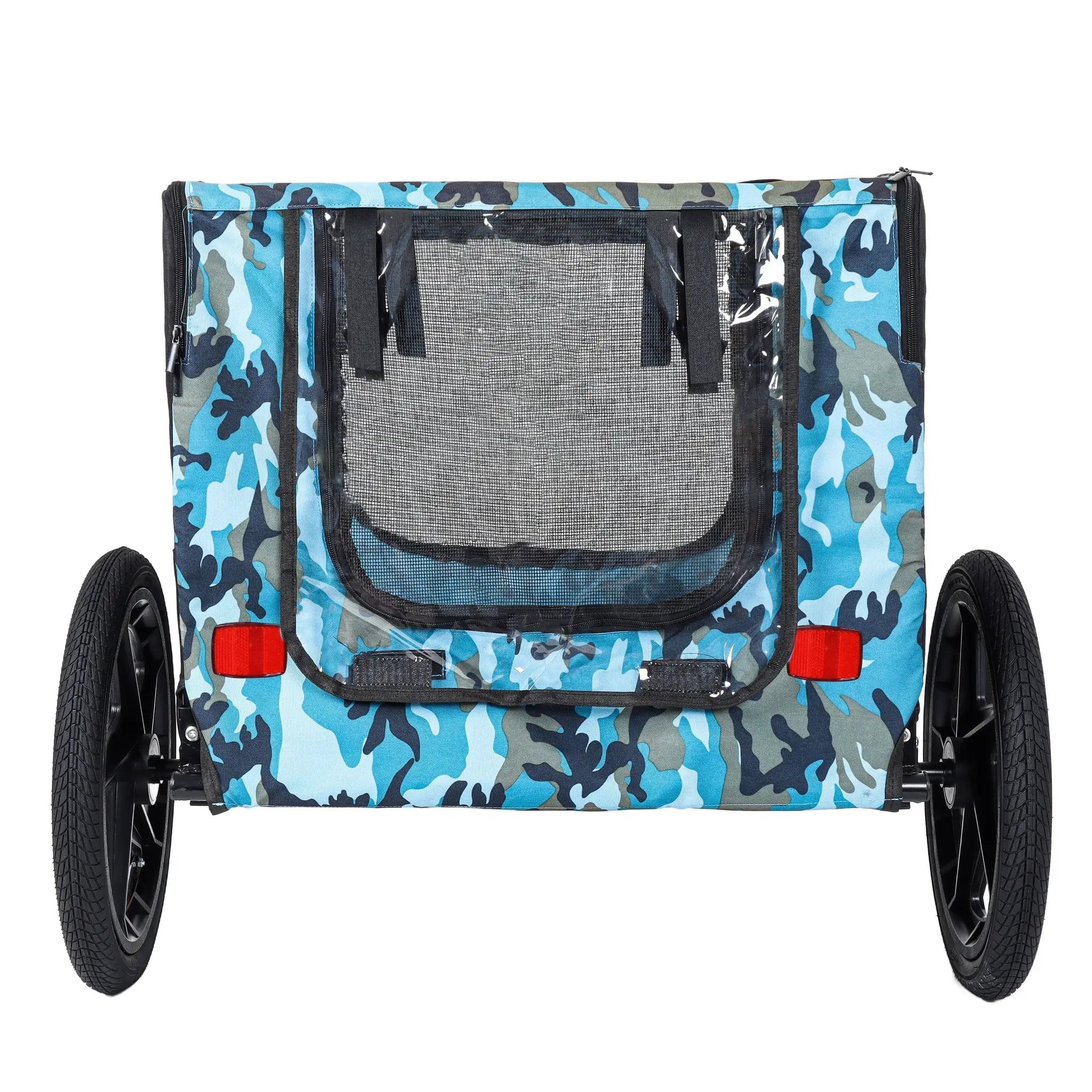 Outdoor Heavy Duty Collapsible Pet Bike Trailer with 16-Inch Wheels by HouseOfZazla