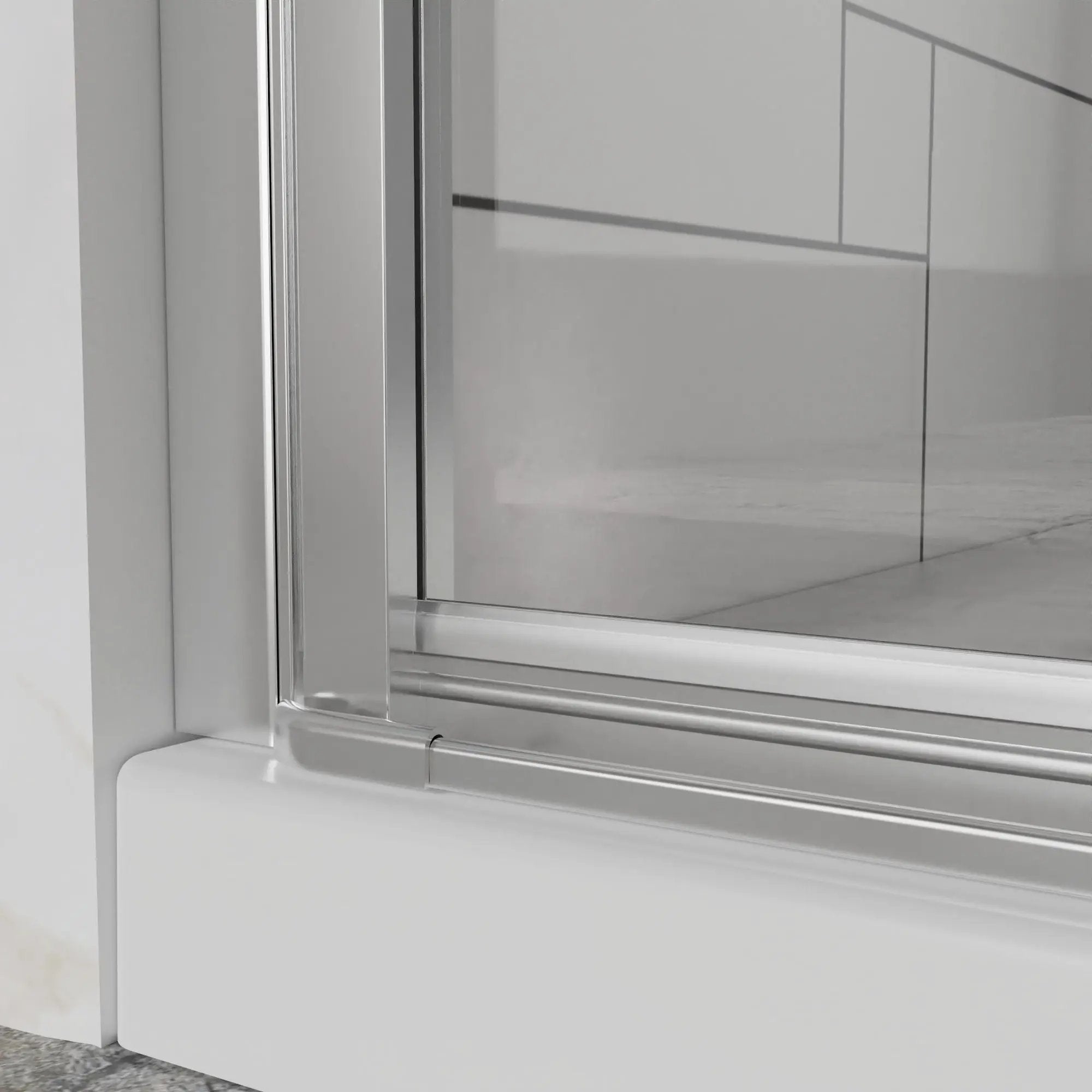 Frameless Bi Fold Shower Doors 30" W X 72" H - Chrome by HouseOfZazla